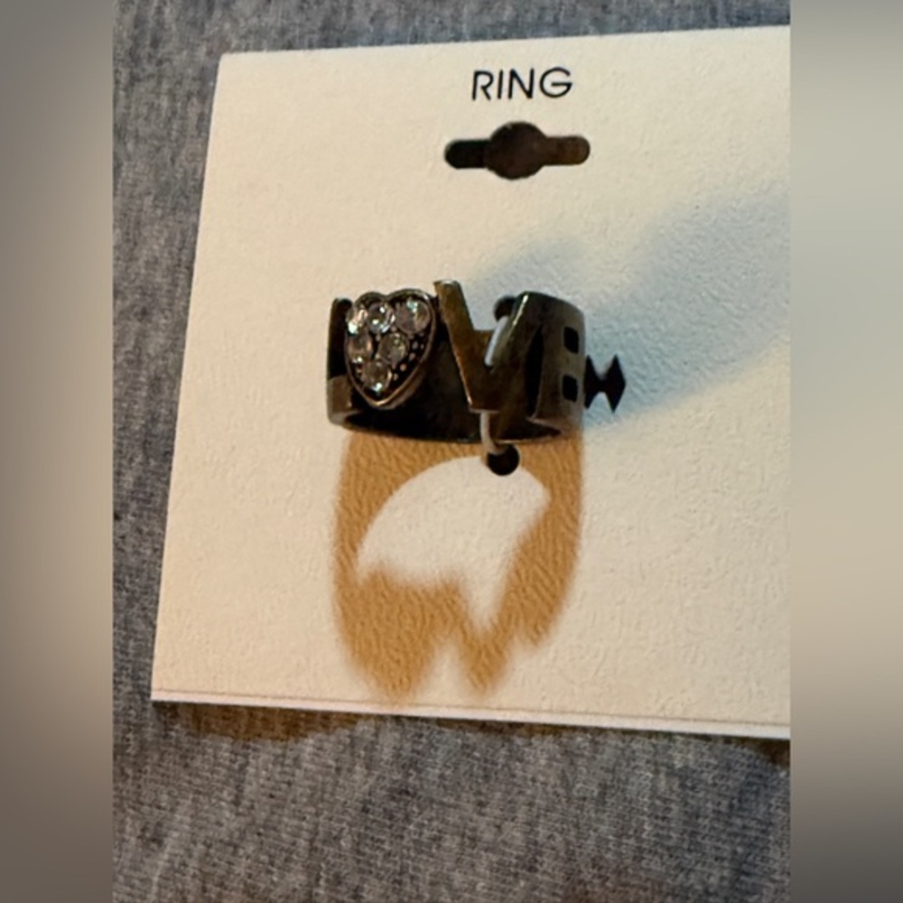 Silver Heart Love Ring NWT